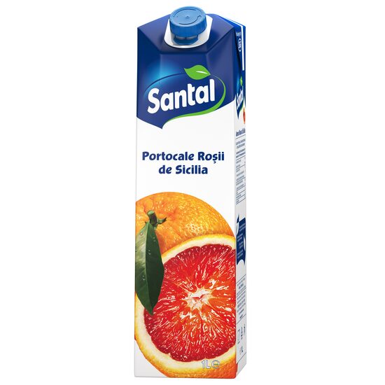 Santal 1L Red Line Portocale Roșii 25% – Suc premium din fructe