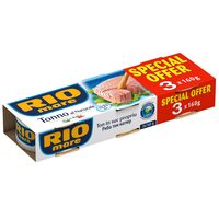 Rio Mare Ton în Suc Natural 3 x 160 g – Pachet Triplu, Proteine Sănătoase și Rapid de Preparat