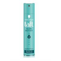 Fixativ Schwarzkopf Taft Aloe Boost, nivel de fixare 4 pentru coafare, fixativ pentru toate tipurile de par, ofera rezistenta si ingrijire cu aloe vera si niacinamide formula vegana, 250 ml