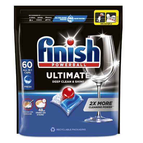 Detergent capsule pentru masina de spalat vase Finish Ultimate All in 1, 60 spalari