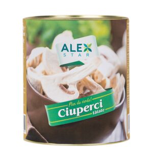AlexStar Ciuperci tăiate conservă mare, 2900 g