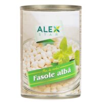 AlexStar Fasole albă boabe conservă cu cheiță, 400 g