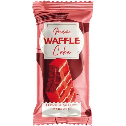 Red Waffle Cake cu Sos de Căpșuni – 45 g | Oslo