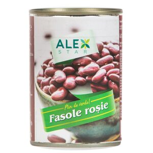 AlexStar Fasole roșie boabe conservă cu cheiță, 400 g