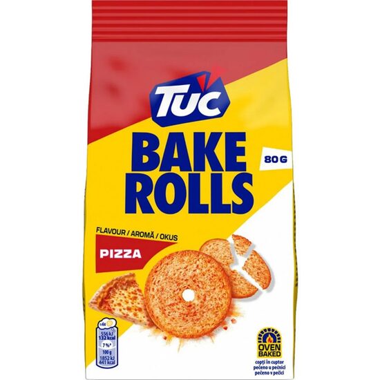 Rondele cu gust de pizza Bake Rolls 7 Days, 80 g