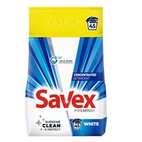 Detergent pudra Savex Premium alb, 3.6kg, 45 de spalari