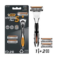 BIC Aparat Ras Hybrid Flex5 B2 –  Precizie și Confort, 2 rezerve