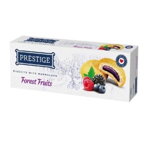 Biscuiți Prestige cu jeleu de fructe de padure, 134g
