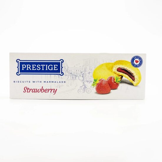 Biscuiți Prestige cu jeleu de capsuni, 134g