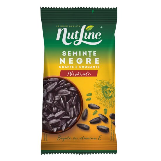 Seminte floarea soarelui negre fara sare Nutline, 100g
