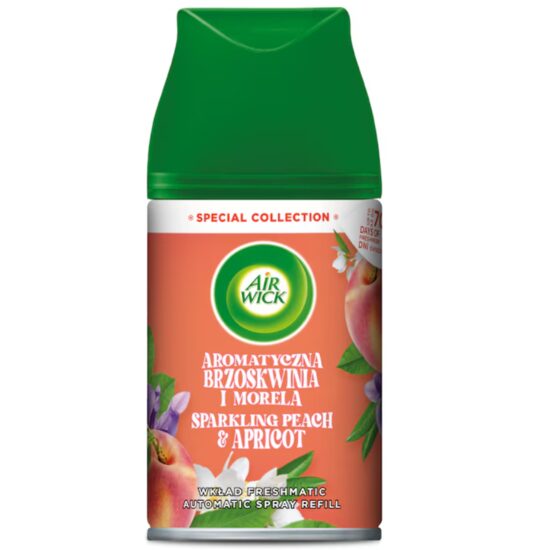 Rezerva odorizant automat de camera Air Wick Freshmatic, Piersici si Caise, 250 ml