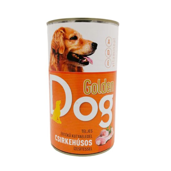 Hrana umeda pentru caine, Golden Dog, cu pui, 1240 g