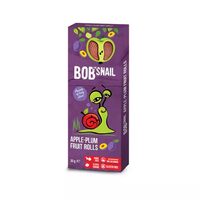 Bob Snail rulou fructe mere și prune 30g, 100% fructe, fără zahăr adăugat, fără conservanți