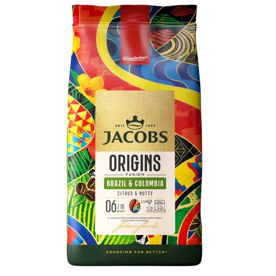 Cafea boabe Jacobs Origins Brazil & Colombia, 1 kg