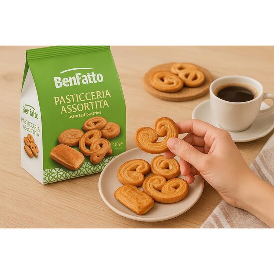 Biscuiți BenFatto Fragrant cu Alune Caramelizate – Sortiment Asortat, 150g