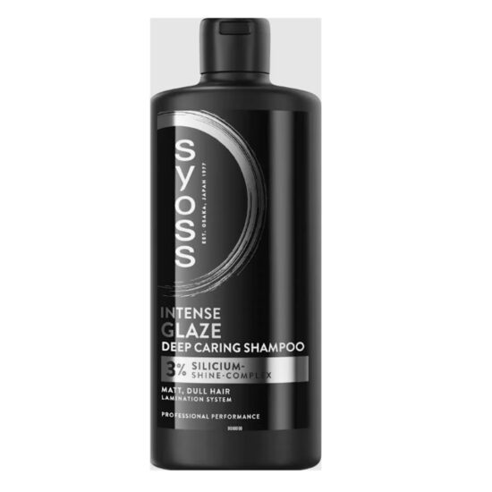 Sampon Syoss Intense Glaze, pentru par mat și uscat, cu 3% complex de Silicium pentru stralucire, 440 ml
