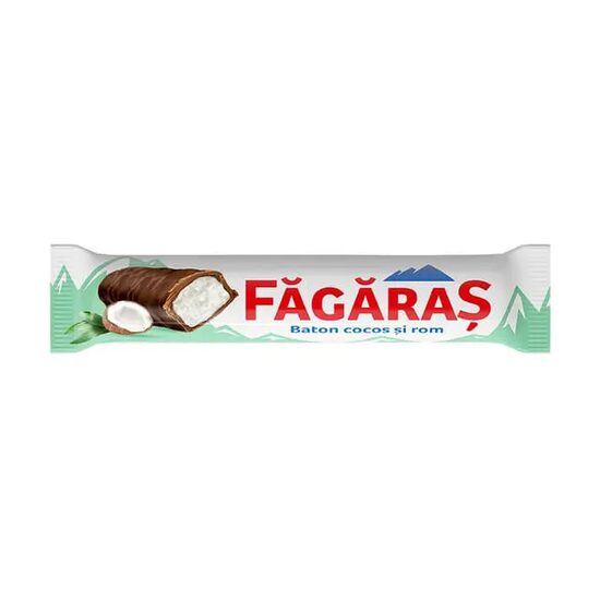 Baton de ciocolata cu cocos si crema de rom Fagaras 40g