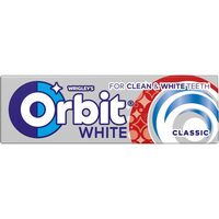 Wrigley’s Orbit White Classic Gumă de Mestecat fără Zahăr, Mentă – Cutie 15,37 g x 30 buc / 420g