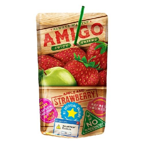 Amigo Juice Friend Apple & Strawberry 200 ml – suc cu mere și căpșuni