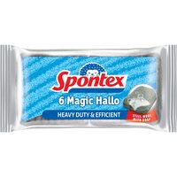 Lavetă abrazivă Spontex Magic Hallo cu detergent, 6 bucati