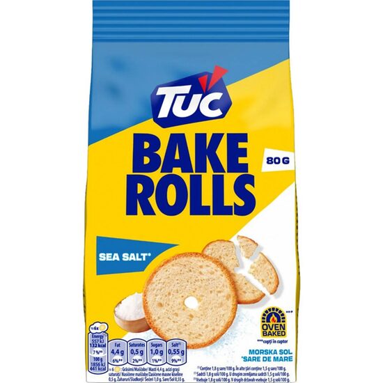 Rondele cu sare Bake Rolls Tuc, 80 g