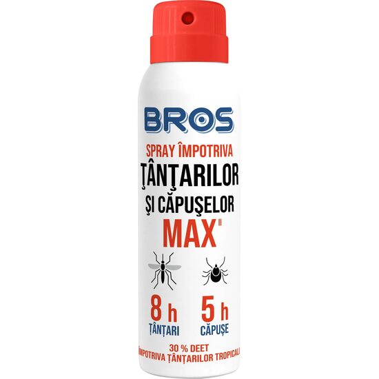 BROS Spray Anti Țânțari și Căpușe MAX 90 ml, Protecție Intensă