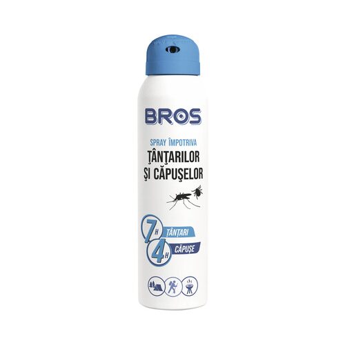 BROS Aerosol Anti Țânțari și Căpușe 90 ml, Acțiune Rapidă