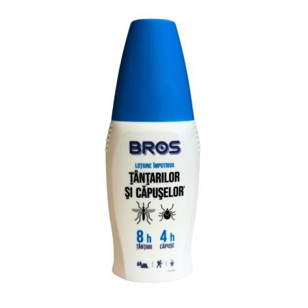 BROS Loțiune Spray Anti Țânțari și Căpușe 100 ml, Protecție Piele