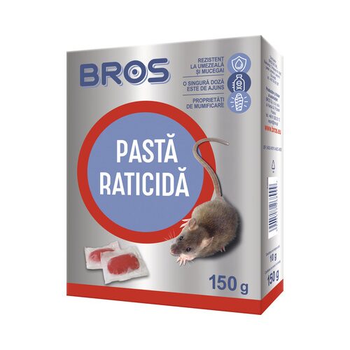 BROS Pastă Raticidă 150 g, Eliminare Șoareci și Șobolani