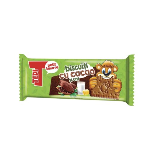Biscuiti cu cacao si unt, Tedy, 50g