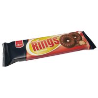Leona biscuiti glazurati tip rings cu cacao 90g