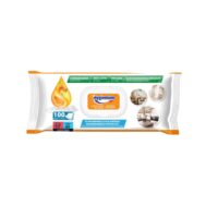 Servetele umede universale Hygienium, 100 buc, 23x21, 5 cm, cu bicarbonat si ulei esential de mandarina si portocala