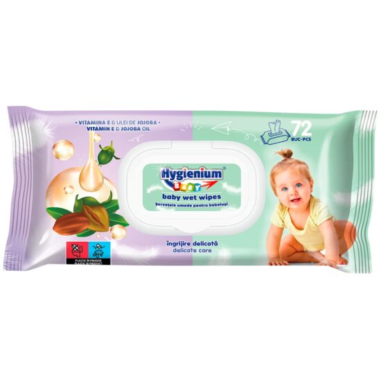 Hygienium BABY Șervețele umede cu ulei jojoba&vit E, 72 buc