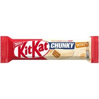 Baton de ciocolata alba cu napolitana si crema cu cacao KitKat Chunky, 40 g