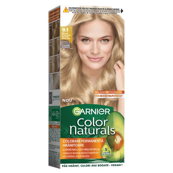 Color Naturals Garnier Vopsea de Păr 9.1 Blond Foarte Deschis Cenușiu