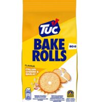 Bake Rolls Tuc cu aroma de branza italiana si usturoi, 80 g