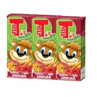 Bautura necarbogazoasa cu morcov, mar si zmeura Tedi, 200 ml, set 3 bucati