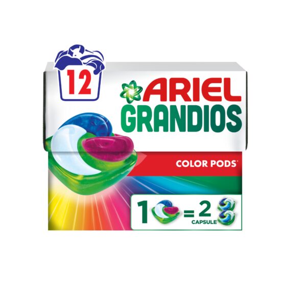 Detergent de rufe capsule Ariel Grandios PODS® Color, 12 spalari