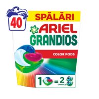 Detergent de rufe capsule Ariel Grandios Allin1 PODS® Color, 40 spalari