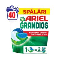 Detergent de rufe capsule Ariel Grandios Allin1 PODS® Mountain Spring, 40 spalari