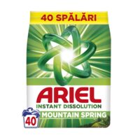 Detergent De Rufe Pudră Ariel Mountain Spring, 2.6kg, 40 Spalari