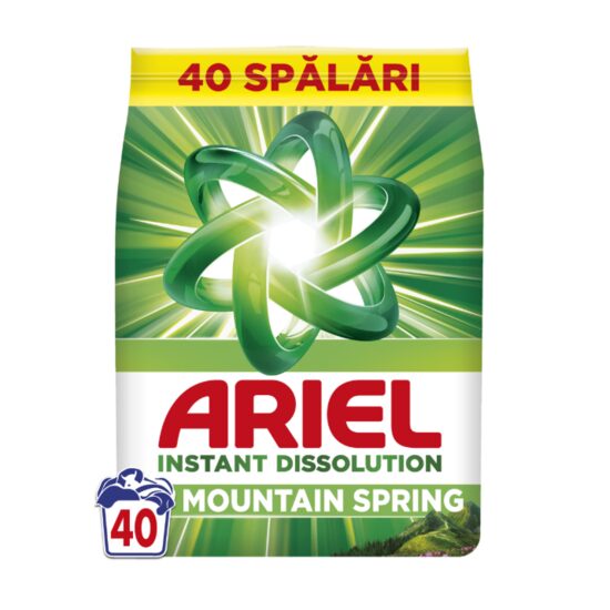 Detergent De Rufe Pudră Ariel Mountain Spring, 2.6kg, 40 Spalari