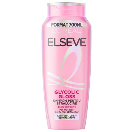 Sampon pentru stralucirea parului Glycolic Gloss, 700 ml, Elseve