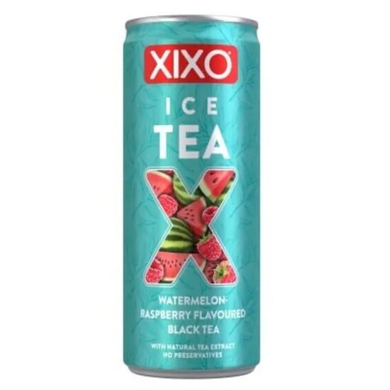 Bautura pe baza de ceai negru XIXO Ice Tea Water Melon & Rassberry, doza, 250ml, SGR