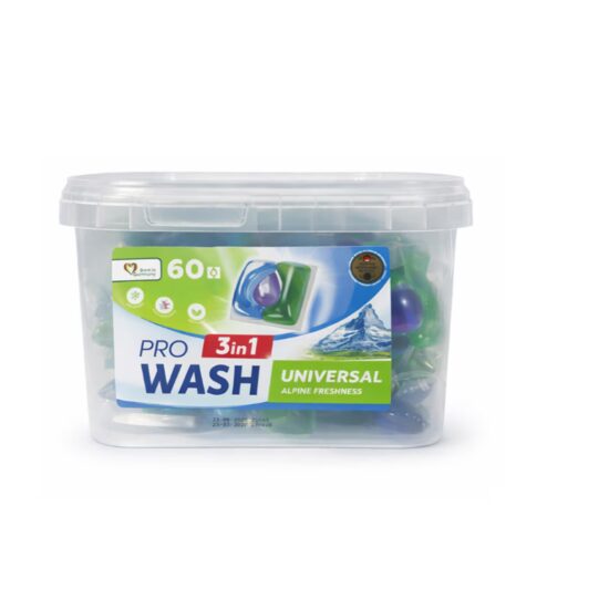 Detergent de rufe capsule PRO WASH 3in1 Alipine Freshness, 60 Spalari