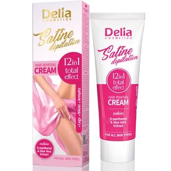 Crema depilatoare 12in1 Total Effect Satine, 100ml, Delia Cosmetics