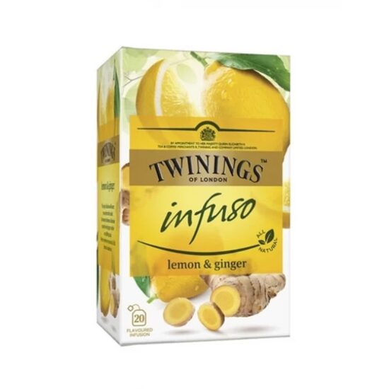 Infuzie Twinings cu Lămâie și Ghimbir, 20 Pliculețe x 1,5g