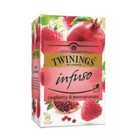 Infuzie Twinings cu Zmeură și Rodie, 20 Pliculețe x 2g