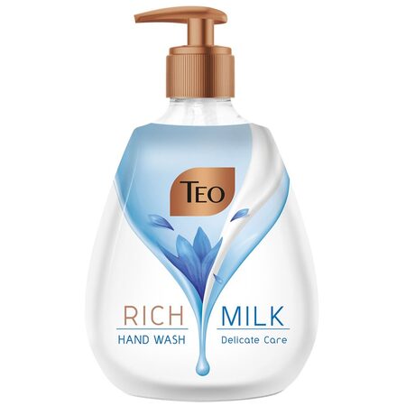 Sapun lichid pentru maini Rich Milk Delicate Care, 400 ml, Teo