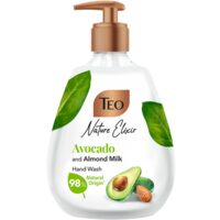 Sapun lichid cu avocado si lapte de migdale, Nature Elixir, 400 ml, Teo
